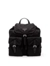 Prada Medium Re-nylon Backpack In Black