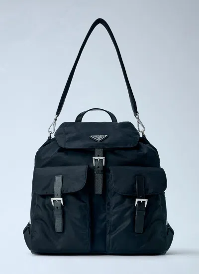 Prada Re-nylon Backpack In Black