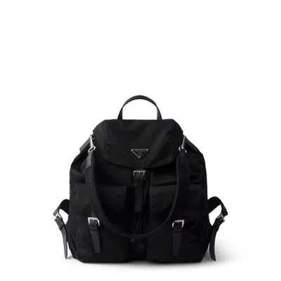 Prada Re-nylon Backpack In Black