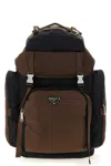 Prada Re-nylon Backpack In Brown