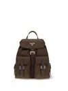 Prada Re-nylon Backpack In Brown