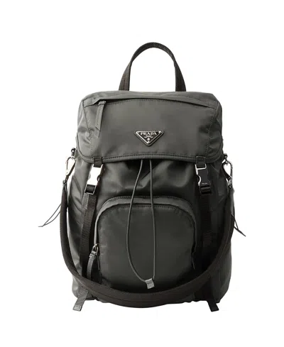 Prada Re-nylon Backpack In Green