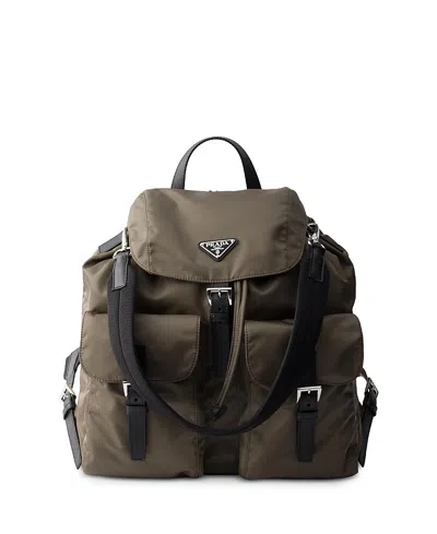 Prada Re-nylon Backpack In Brown