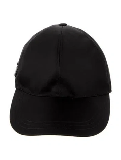 Pre-owned Prada Re-nylon Baseball Cap In Black
