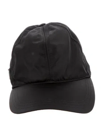 Pre-owned Prada Re-nylon Baseball Cap In Black