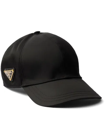 Prada Re-nylon Baseball Cap In Black