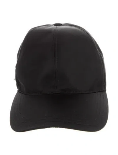 Pre-owned Prada Re-nylon Baseball Cap In Black