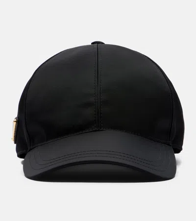Prada Re-nylon Baseball Cap In Black
