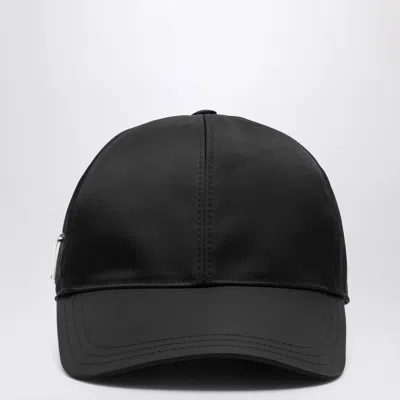 Prada Re-nylon Baseball Cap In Black
