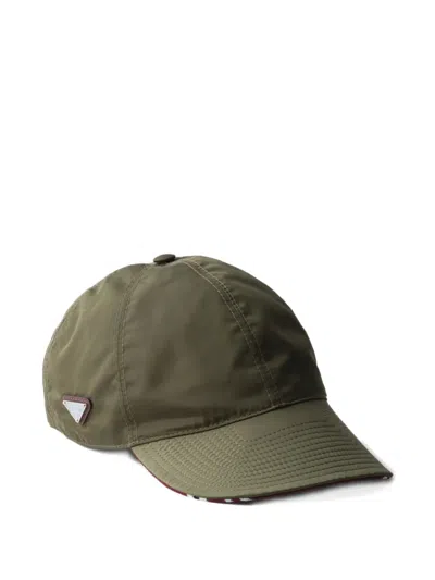 Prada Re-nylon Baseball Cap In Brown