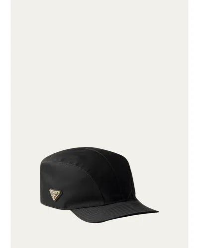 Prada Re-nylon Baseball Cap In Nero