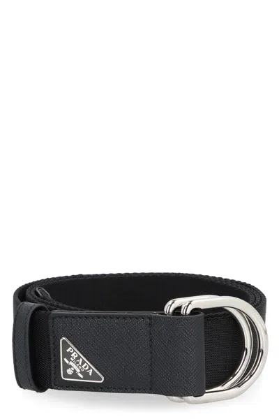 Prada Re-nylon Belt In Black