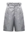 Prada Re-nylon Bermudas In Gray