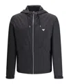 Prada Re-nylon Black Recycled Polyamide Jacket In Black