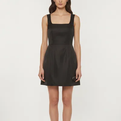 Pre-owned Prada Re-nylon Black Triangular Pouch Detail Mini Dress Xs