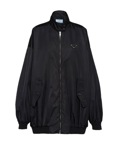 Prada Re-nylon Blouson Jacket In Black
