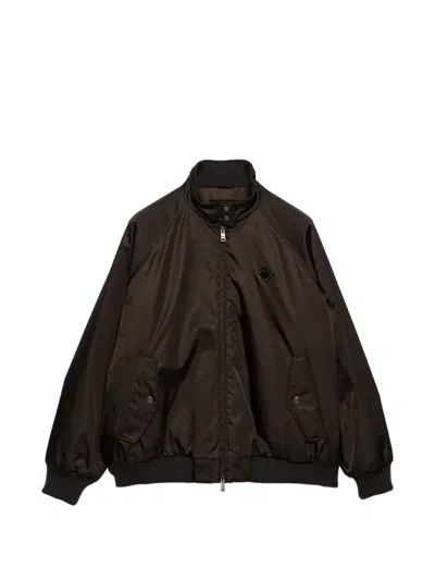 Prada Re-nylon Blouson Jacket In Brown