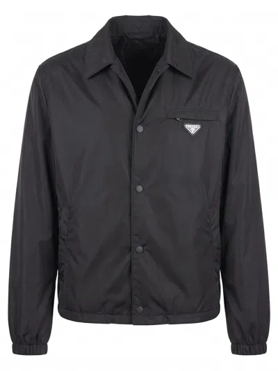 Prada Re-nylon Blouson Jacket In Gray