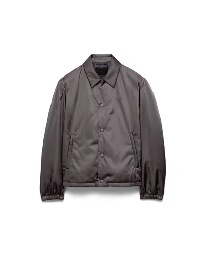 Prada Re-nylon Blouson Jacket In Gray