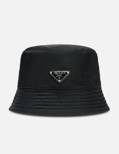 Prada Re-nylon Bucket Cap In Black