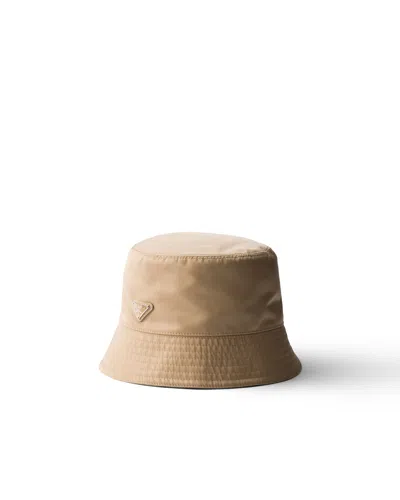 Prada Re-nylon Bucket Hat In Brown