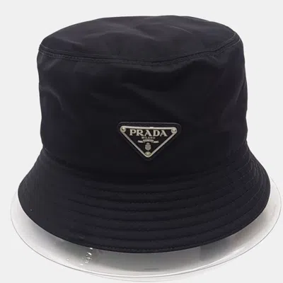 Pre-owned Prada Re-nylon Bucket Hat (2hc137) In Black