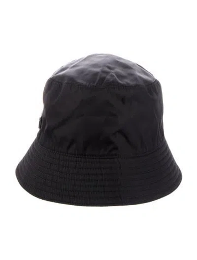 Pre-owned Prada Re-nylon Bucket Hat In Black