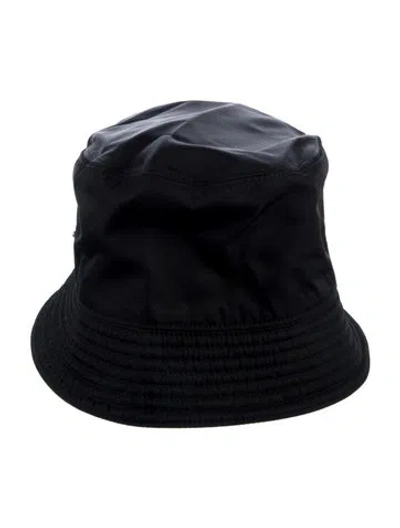 Pre-owned Prada Re-nylon Bucket Hat In Black
