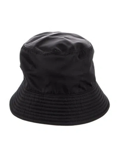 Pre-owned Prada Re-nylon Bucket Hat In Black