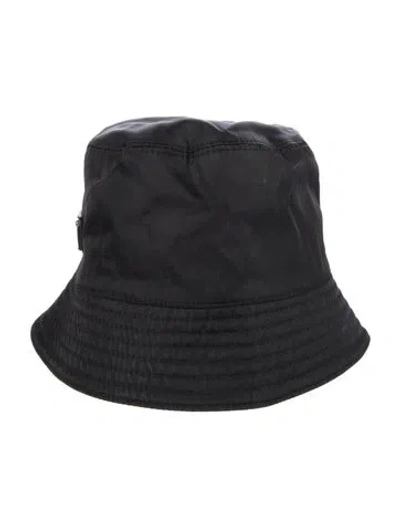Pre-owned Prada Re-nylon Bucket Hat In Black