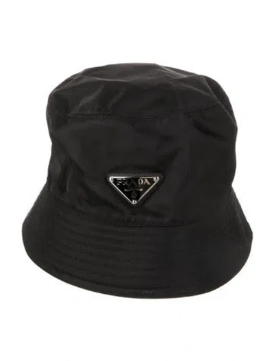 Pre-owned Prada Renylon Bucket Hat In Black