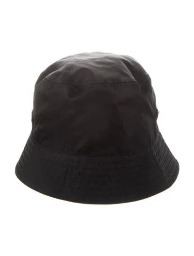 Pre-owned Prada Re-nylon Bucket Hat In Black