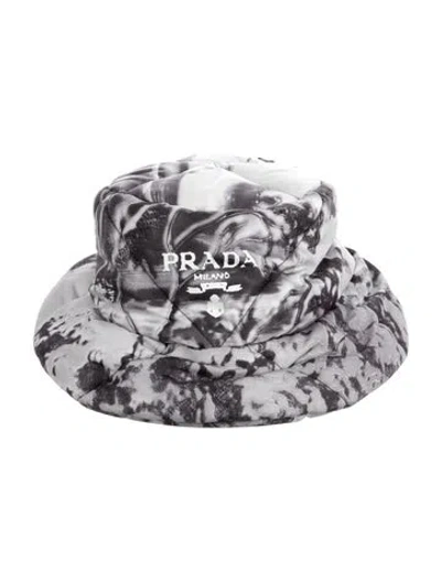 Pre-owned Prada Re-nylon Bucket Hat In Black