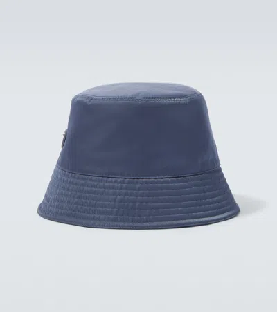 Prada Re-nylon Bucket Hat In Blue