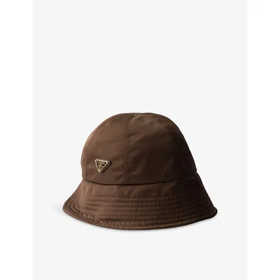 Prada Re-nylon Bucket Hat In Brown