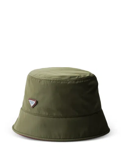 Prada Re-nylon Bucket Hat In Green