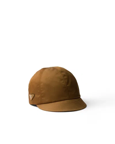 Prada Re-nylon Cap In Brown