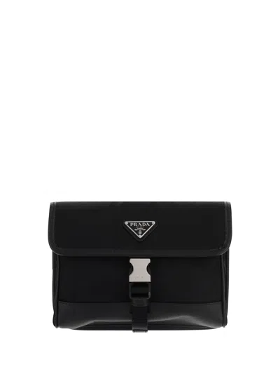 Prada Re-nylon Card Case In Black