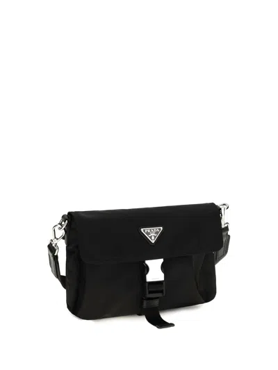 Prada Re-nylon Card Case In Black