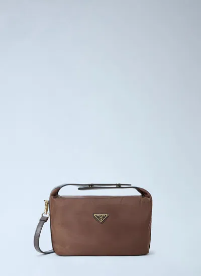 Prada Re-nylon Chérie Mini Handbag In Brown