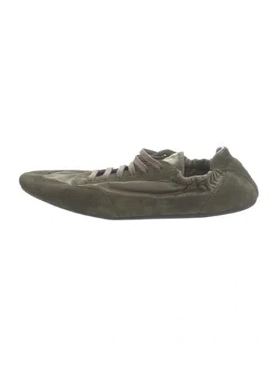Pre-owned Prada Re-nylon Collapse Sneakers In Green