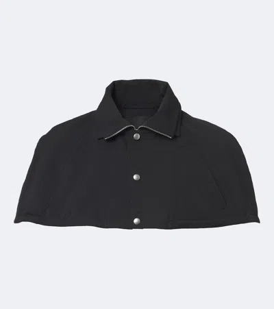 Prada Re-nylon Cropped Cape In Black