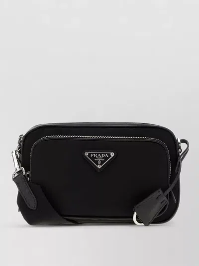 Prada Renylon Crossbody Bag Adjustable Detachable Strap In Black