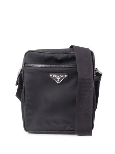 Pre-owned Prada Re-nylon Crossbody Bag In Black