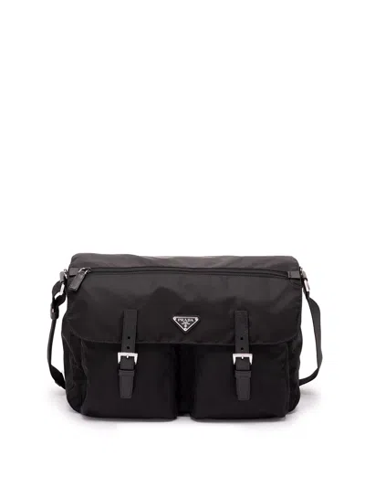 Prada Re-nylon Crossbody In Black
