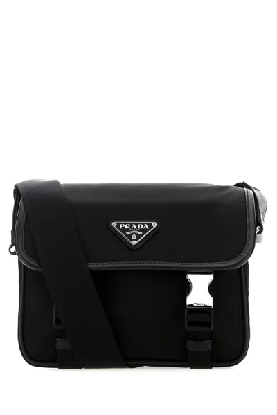 Prada Re-nylon Crossbody Handbag In Black