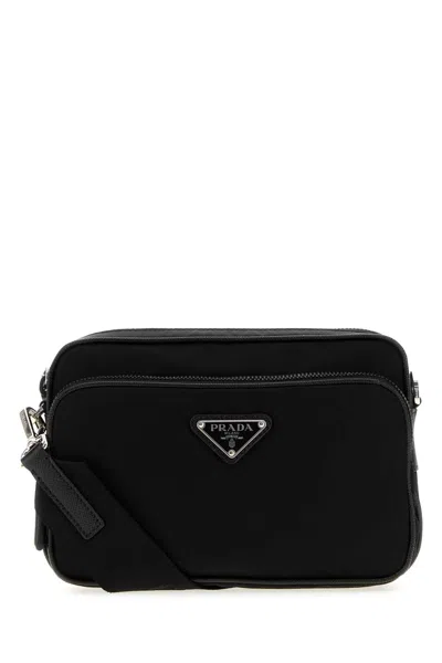 Prada Re-nylon Crossbody Handbag With Silver-tone Hardware In Purple