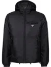 Prada Re-nylon Down Jacket In Black