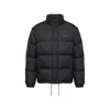 Prada Padded Jacket High Collar Elasticated Cuffs In Black