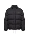 Prada Re-nylon Down Jacket In Black